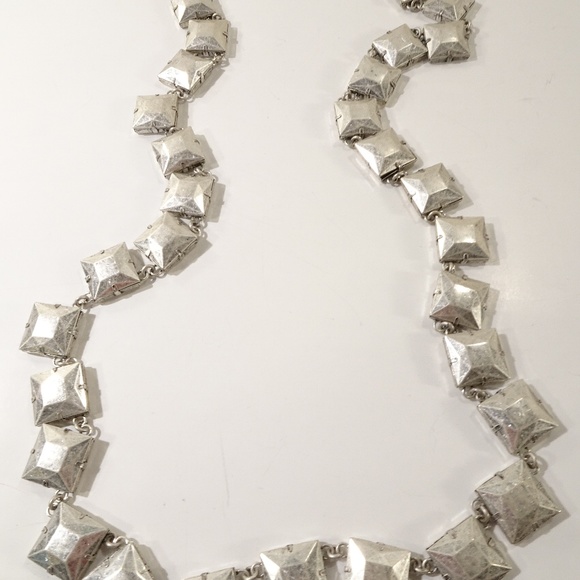 Lee Angel Square link Long Piper Necklace NWT 295 - Picture 1 of 6
